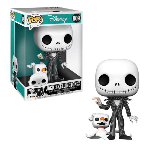 FUNKO POP Jumbo! DISNEY – Night Before Christmas – Jack Skellington with Zero 809 – In box (33x22cm) …x2…x6